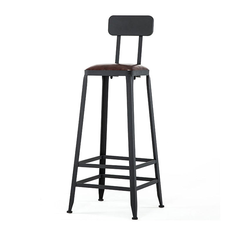 Iron Bar and Counter Stool Industrial Indoor Vintage Brown Counter Height Stools