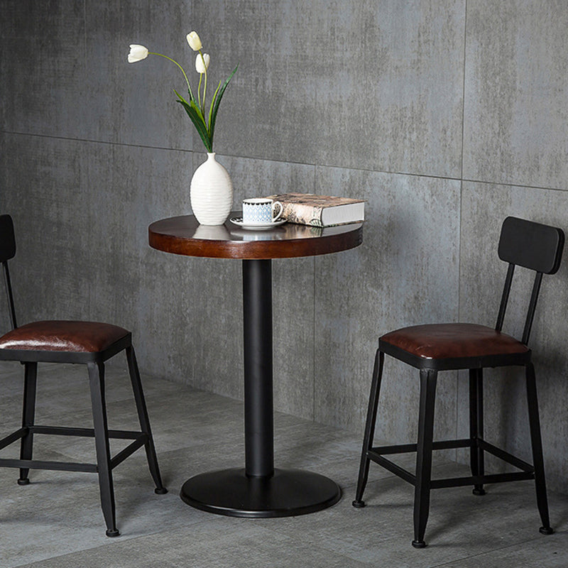 Iron Bar and Counter Stool Industrial Indoor Vintage Brown Counter Height Stools
