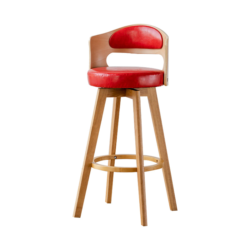 30.4" Scandinavian Bar Barstools Living Room Bar and Counter Stool with Solid Wood