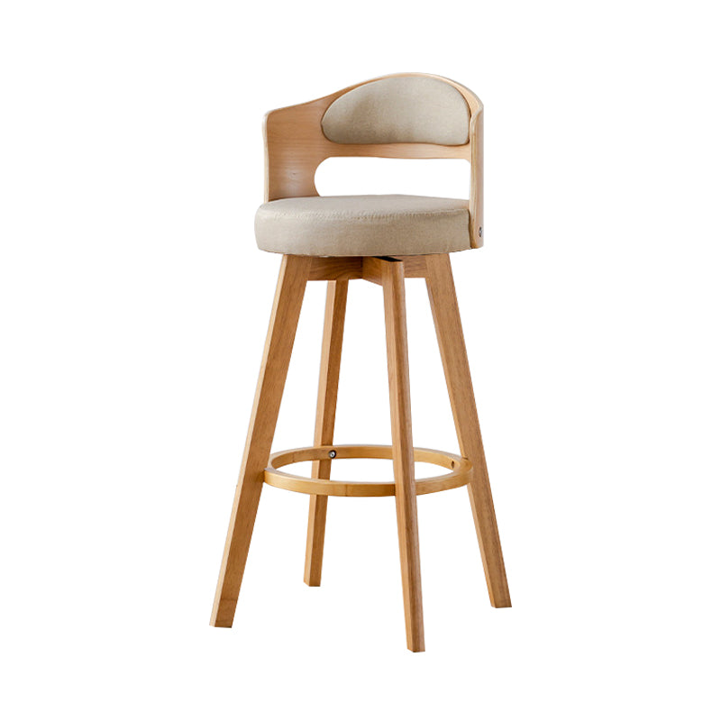 30.4" Scandinavian Bar Barstools Living Room Bar and Counter Stool with Solid Wood