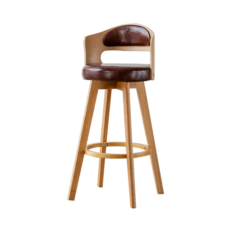 30.4" Scandinavian Bar Barstools Living Room Bar and Counter Stool with Solid Wood
