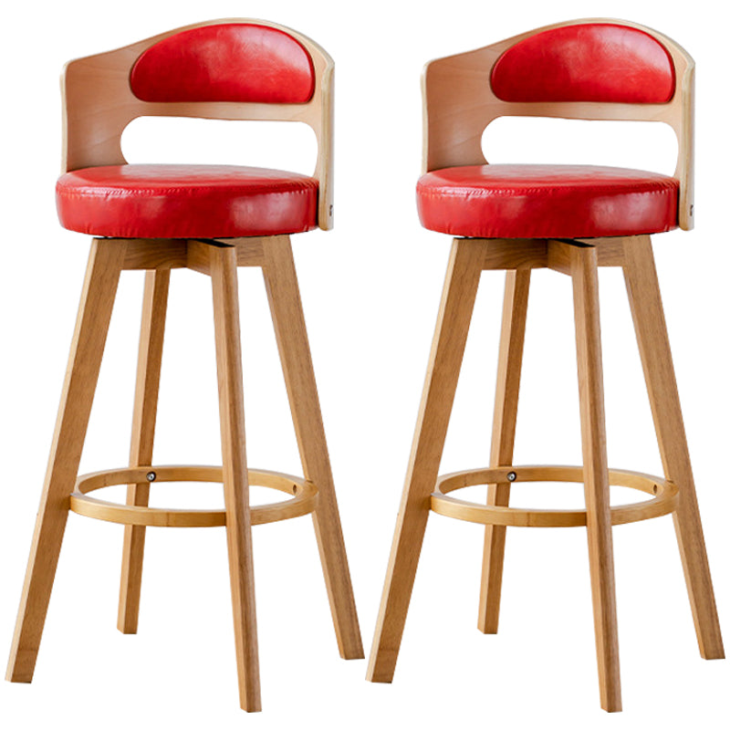 30.4" Scandinavian Bar Barstools Living Room Bar and Counter Stool with Solid Wood