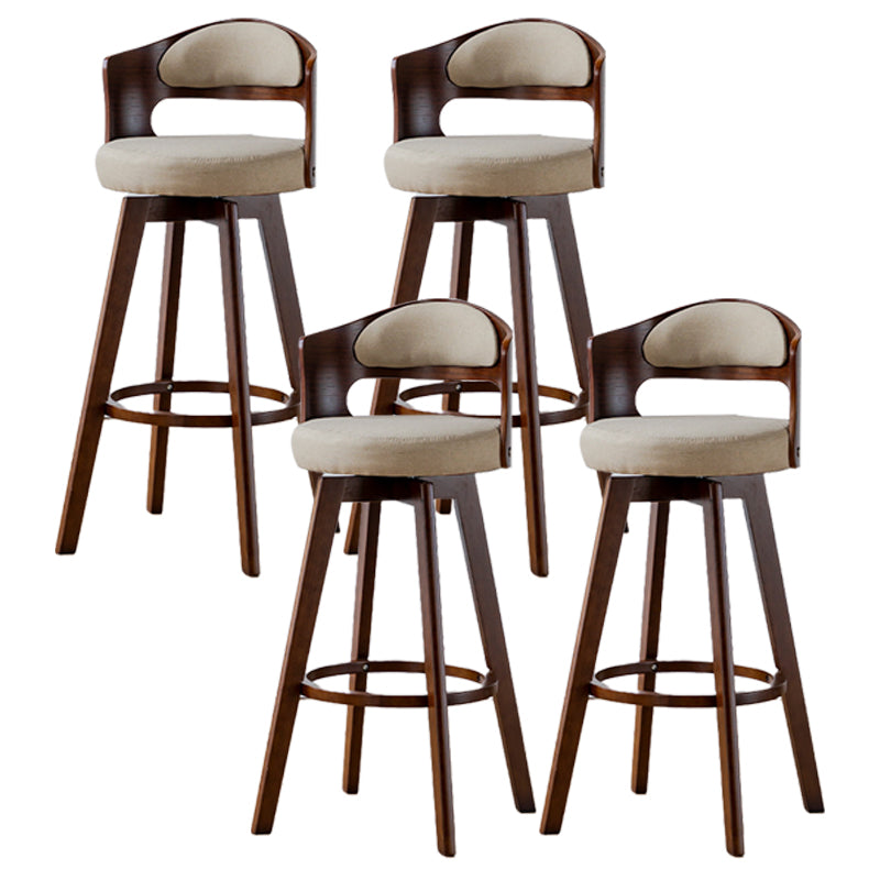 30.4" Scandinavian Bar Barstools Living Room Bar and Counter Stool with Solid Wood