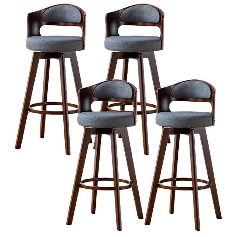 30.4" Scandinavian Bar Barstools Living Room Bar and Counter Stool with Solid Wood