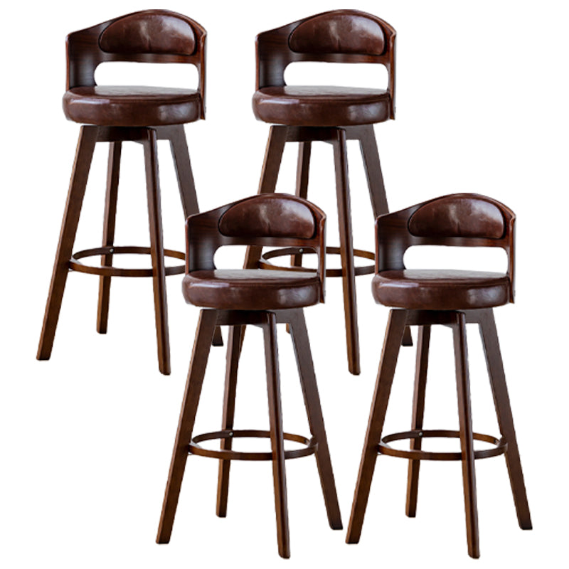 30.4" Scandinavian Bar Barstools Living Room Bar and Counter Stool with Solid Wood