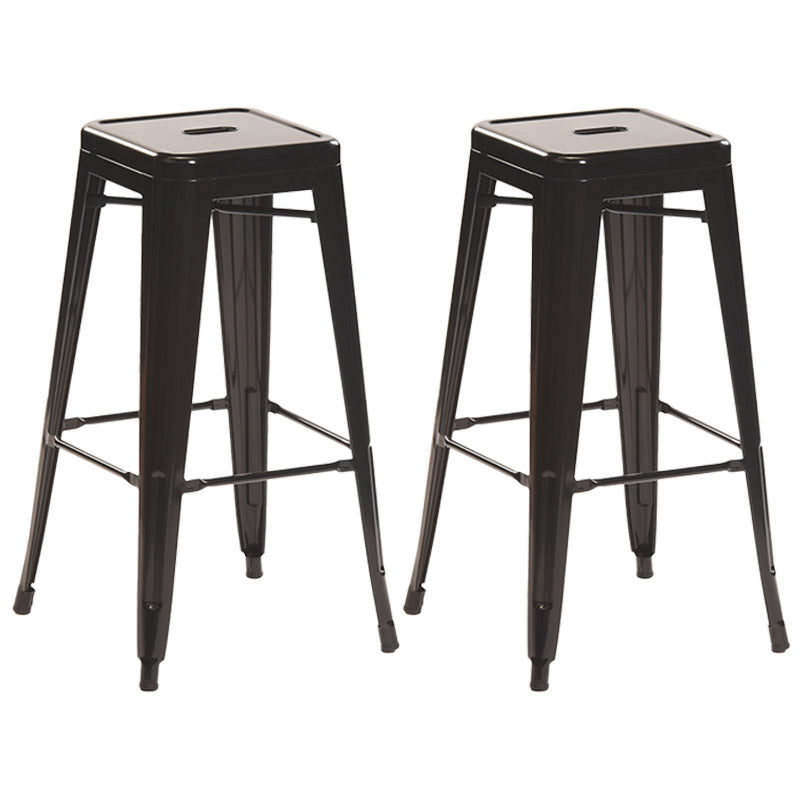 Industrial Style Bar Stools Stackable Wrought Iron Bar Cafe Metal High Chairs