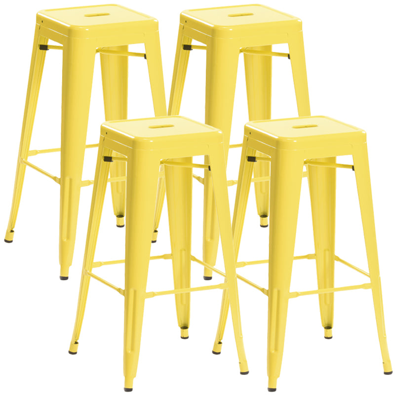 Industrial Style Bar Stools Stackable Wrought Iron Bar Cafe Metal High Chairs
