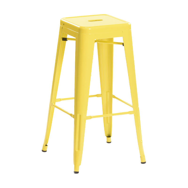 Industrial Style Bar Stools Stackable Wrought Iron Bar Cafe Metal High Chairs