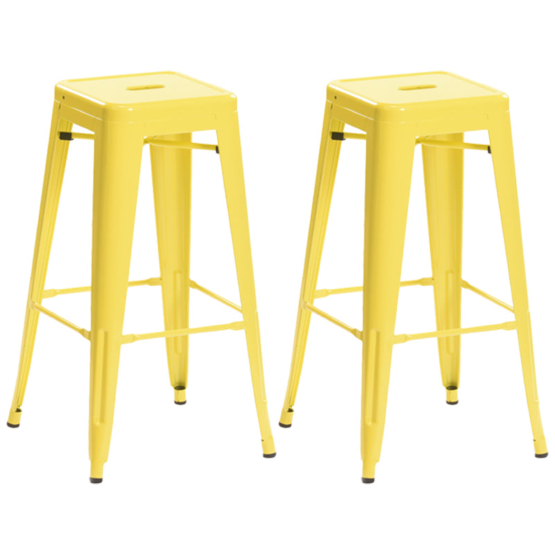 Industrial Style Bar Stools Stackable Wrought Iron Bar Cafe Metal High Chairs