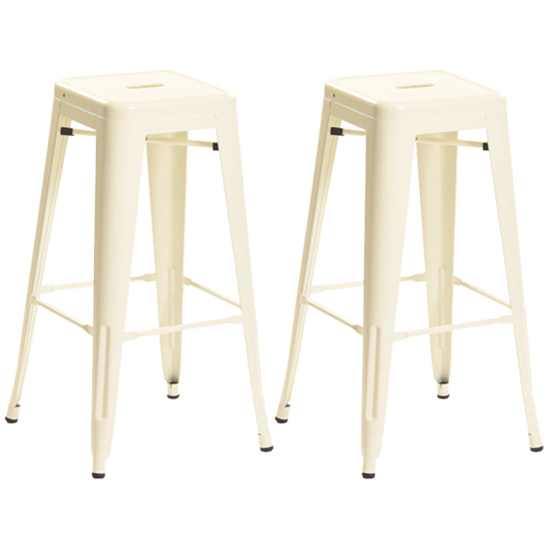 Industrial Style Bar Stools Stackable Wrought Iron Bar Cafe Metal High Chairs