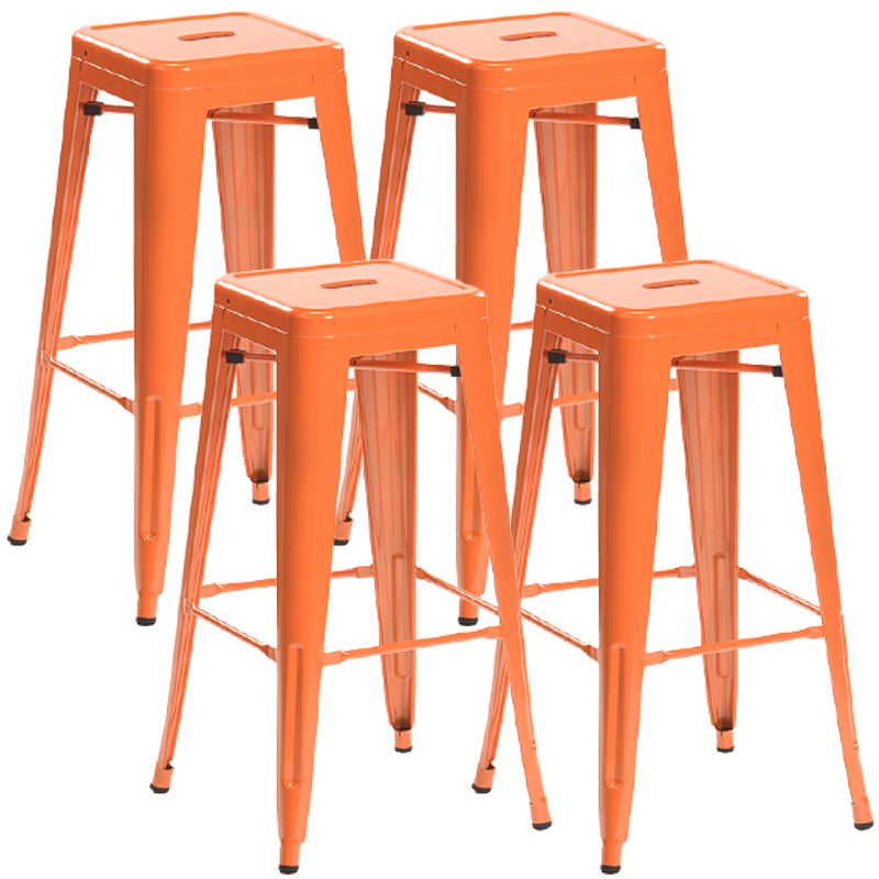 Industrial Style Bar Stools Stackable Wrought Iron Bar Cafe Metal High Chairs