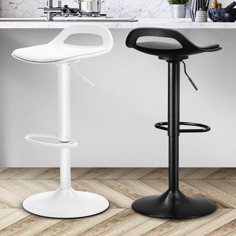 Taburete de bar de cuero moderno para comedor, taburete de bar giratorio con respaldo