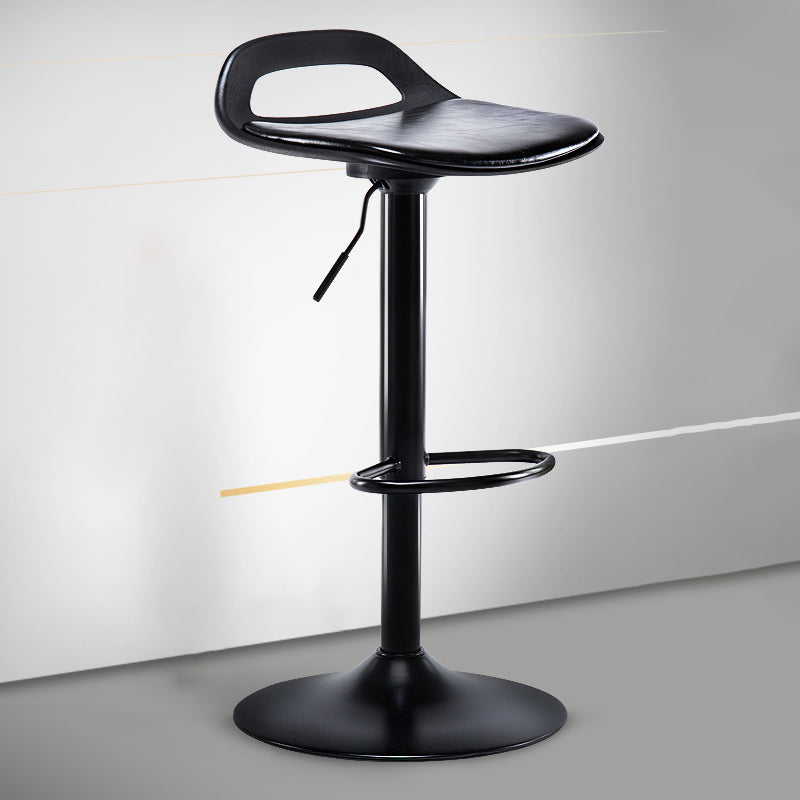 Taburete de bar de cuero moderno para comedor, taburete de bar giratorio con respaldo