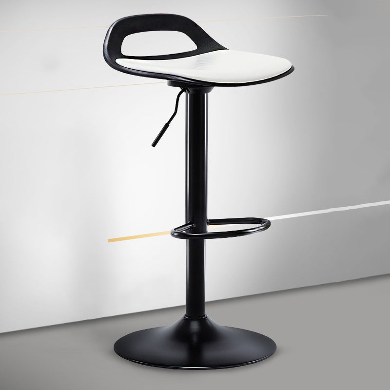 Taburete de bar de cuero moderno para comedor, taburete de bar giratorio con respaldo