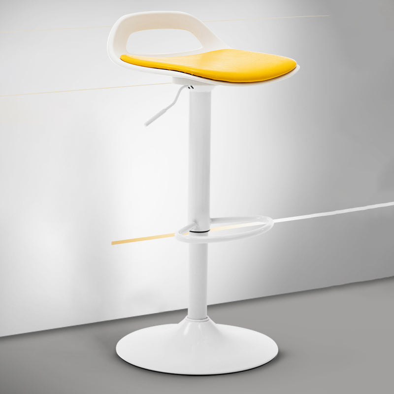 Taburete de bar de cuero moderno para comedor, taburete de bar giratorio con respaldo