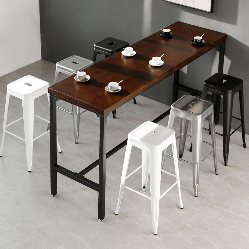 Tabres de marco de hierro de estallido de brazo de estilo industrial para cafetería para cafeterías