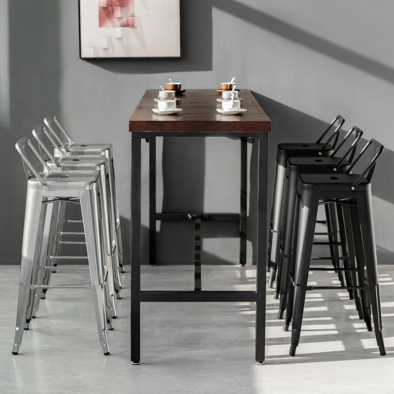 Tabres de marco de hierro de estallido de brazo de estilo industrial para cafetería para cafeterías