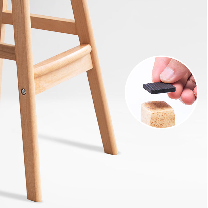 Taburete de bar de madera de estilo nórdico, taburete de bar con patas de 30 pulgadas, tapizado en terciopelo