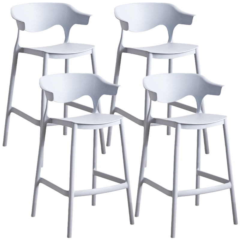 Taburete de bar de PP de estilo escandinavo, silla de mostrador con asiento cuadrado para barra de cocina