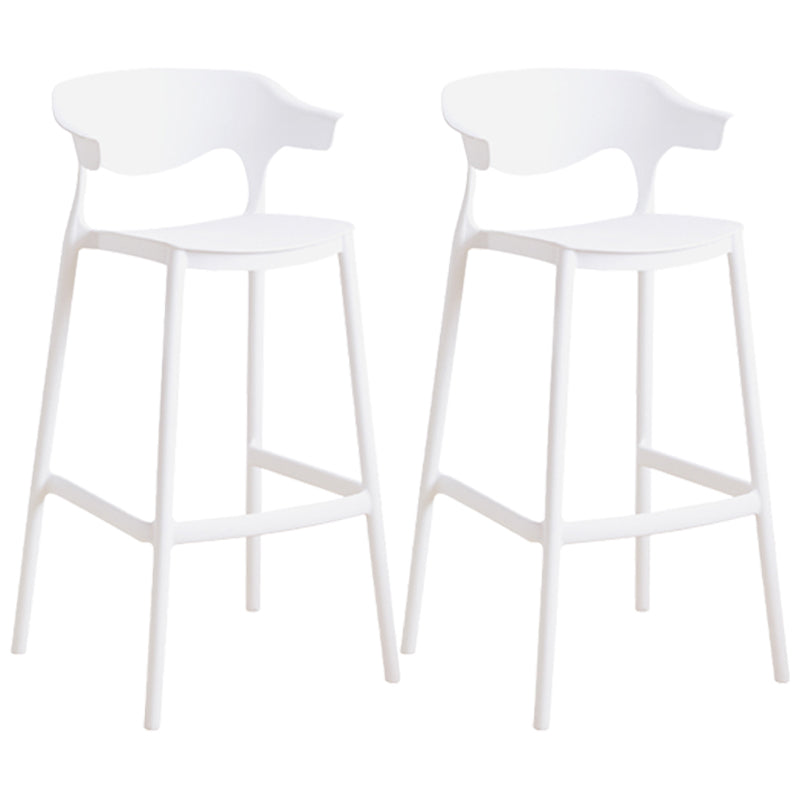 Taburete de bar de PP de estilo escandinavo, silla de mostrador con asiento cuadrado para barra de cocina