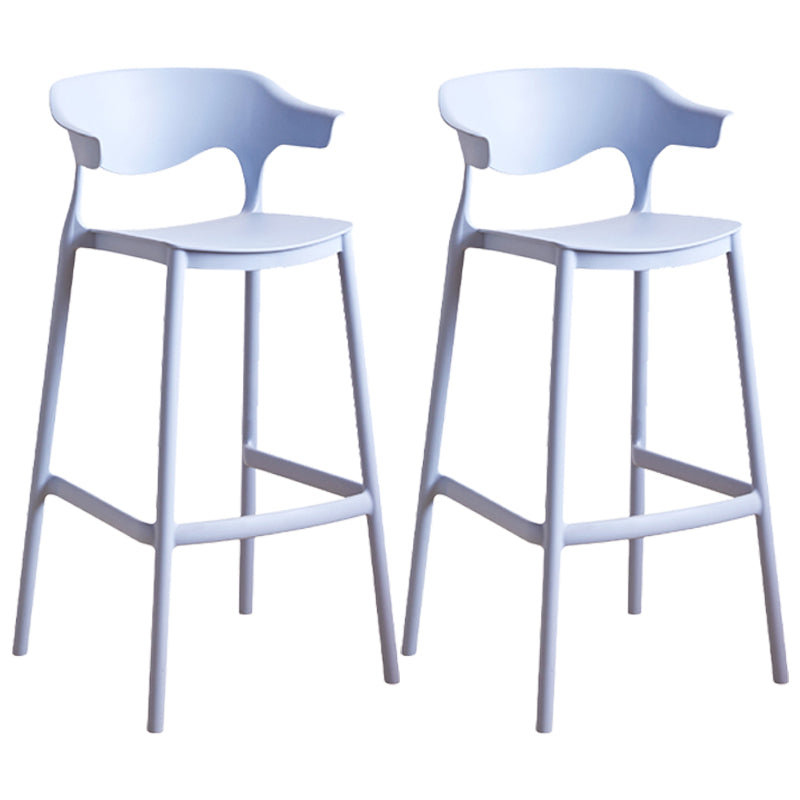 Taburete de bar de PP de estilo escandinavo, silla de mostrador con asiento cuadrado para barra de cocina