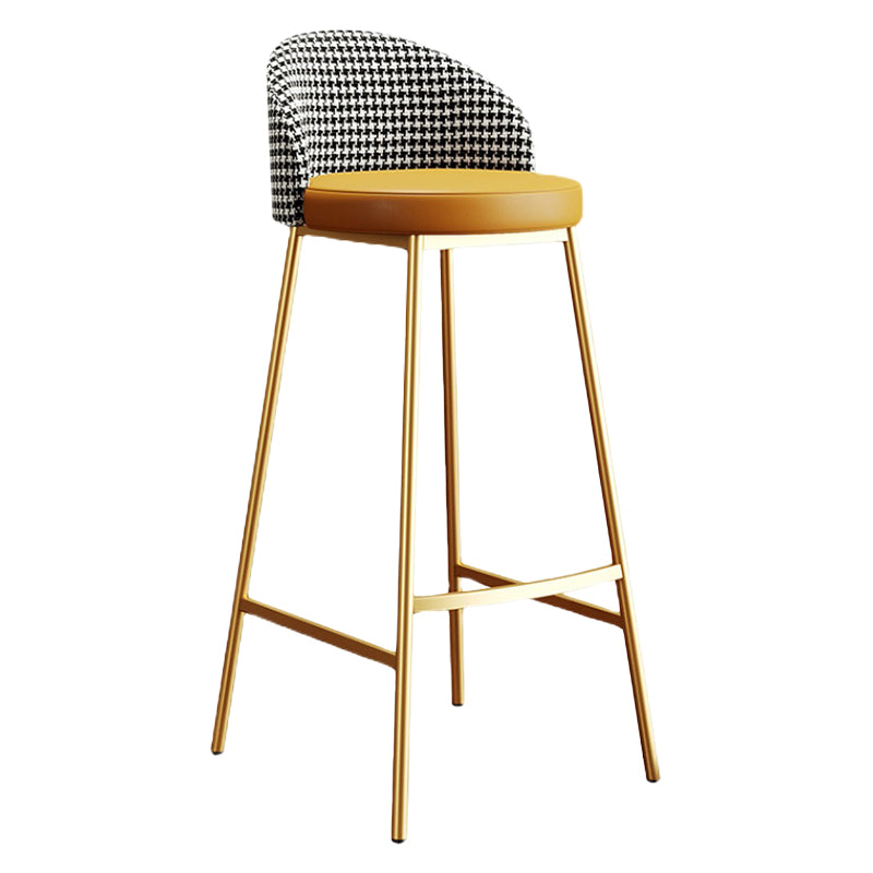 Taburete de bar de estilo escandinavo, asiento redondo de cuero, taburete para cocina