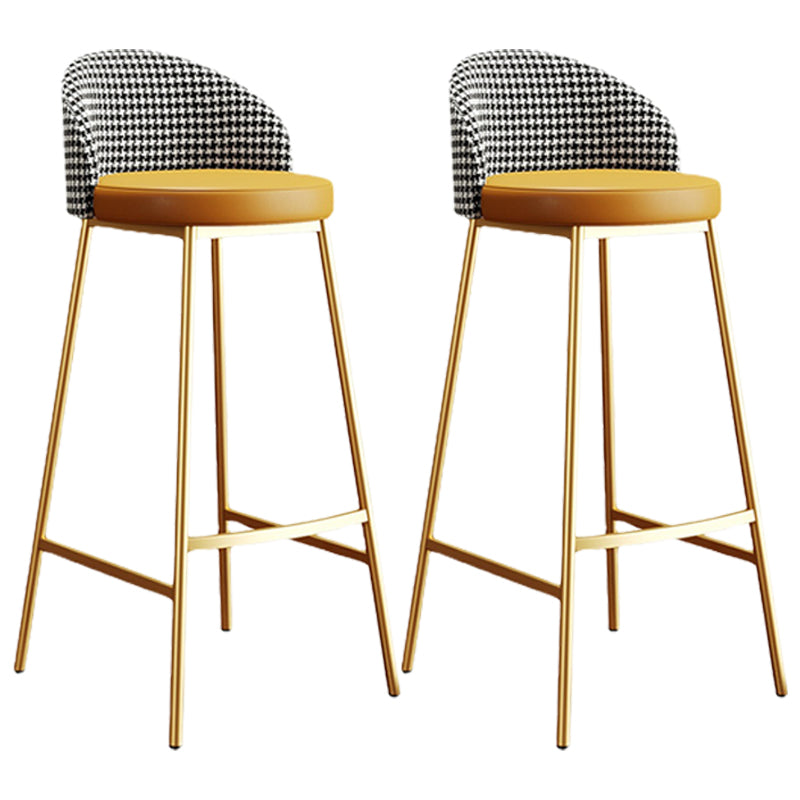 Taburete de bar de estilo escandinavo, asiento redondo de cuero, taburete para cocina
