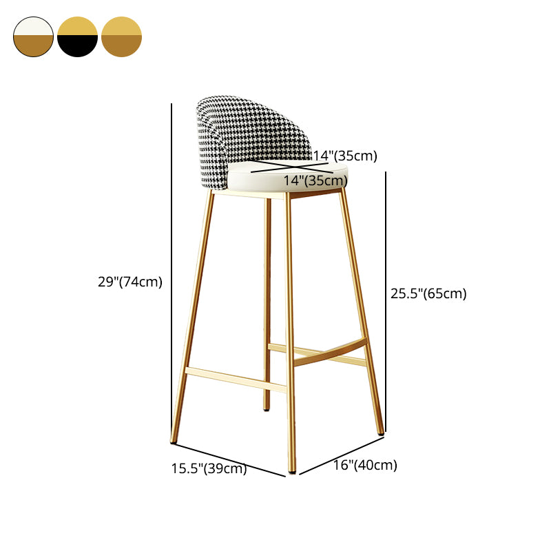 Taburete de bar de estilo escandinavo, asiento redondo de cuero, taburete para cocina