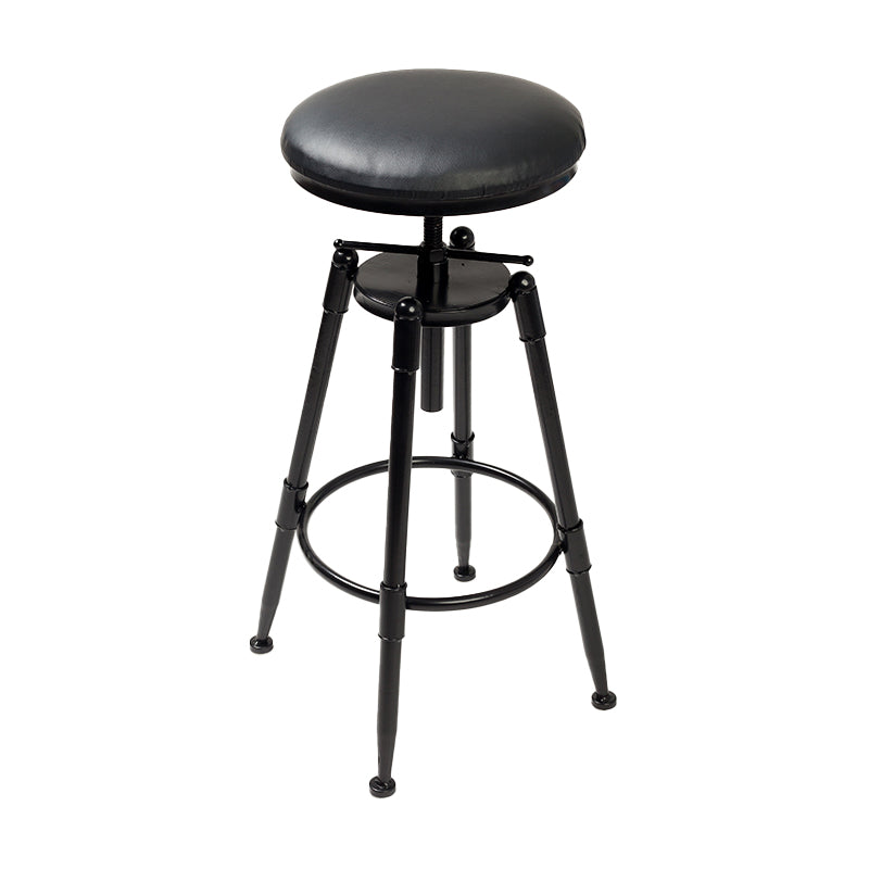 Industrial 4 Legs Barstool Adjustable Height Rotating Bar Stools