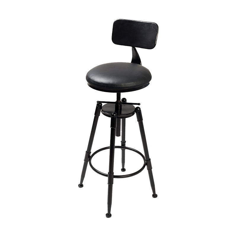 Industrial 4 Legs Barstool Adjustable Height Rotating Bar Stools