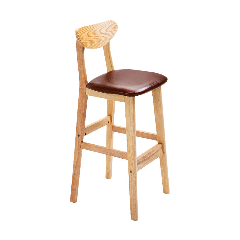 Scandinavian Counter Height Stools Living Room Barstools with Solid Wood