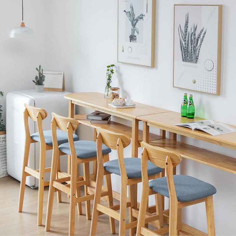 Scandinavian Counter Height Stools Living Room Barstools with Solid Wood