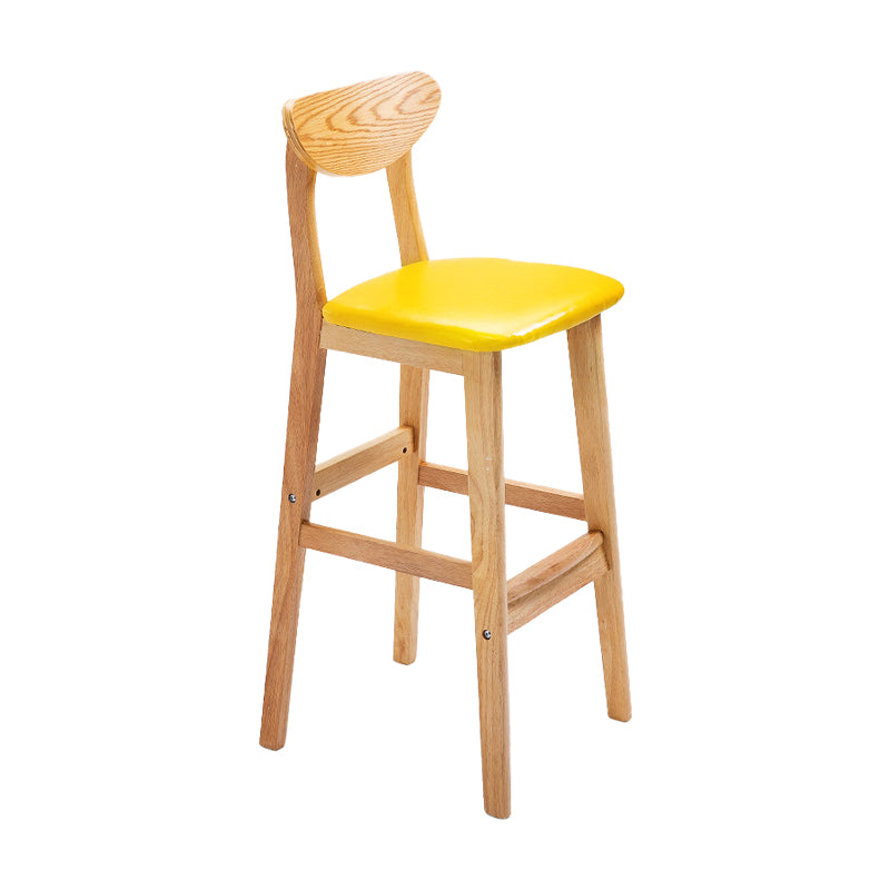Scandinavian Counter Height Stools Living Room Barstools with Solid Wood