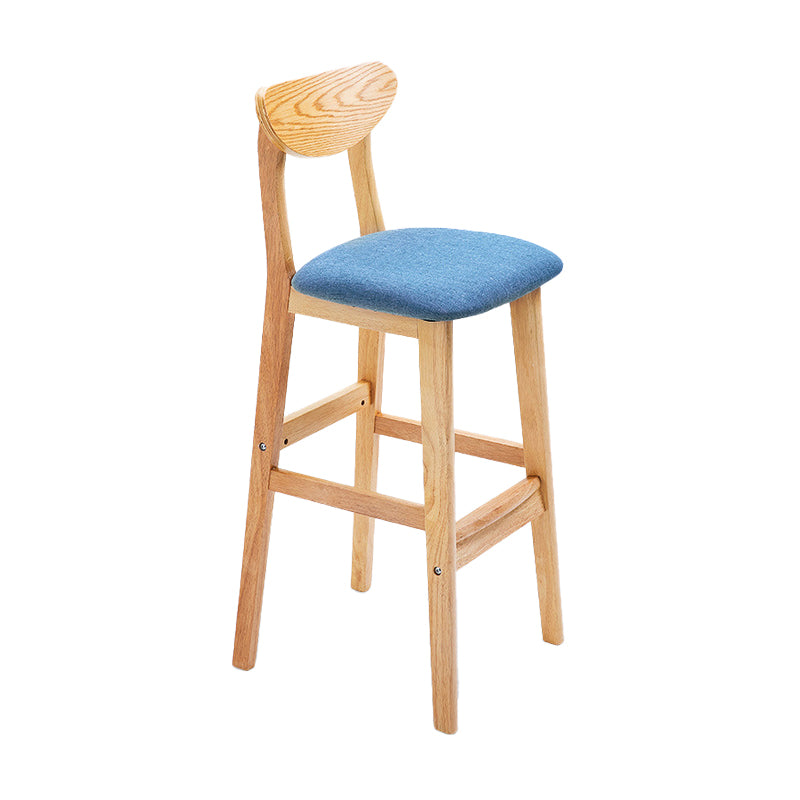 Scandinavian Counter Height Stools Living Room Barstools with Solid Wood