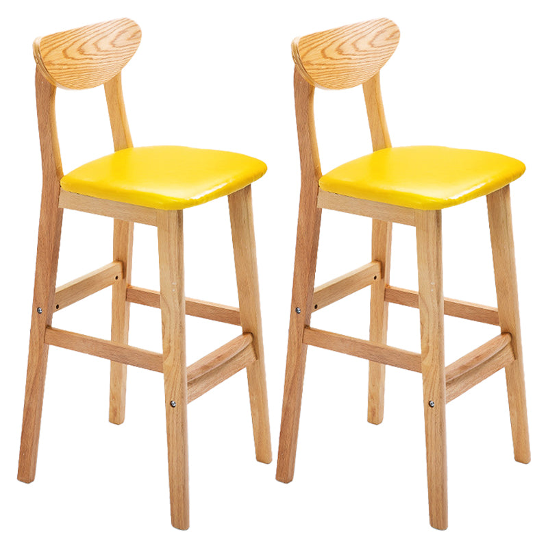 Scandinavian Counter Height Stools Living Room Barstools with Solid Wood
