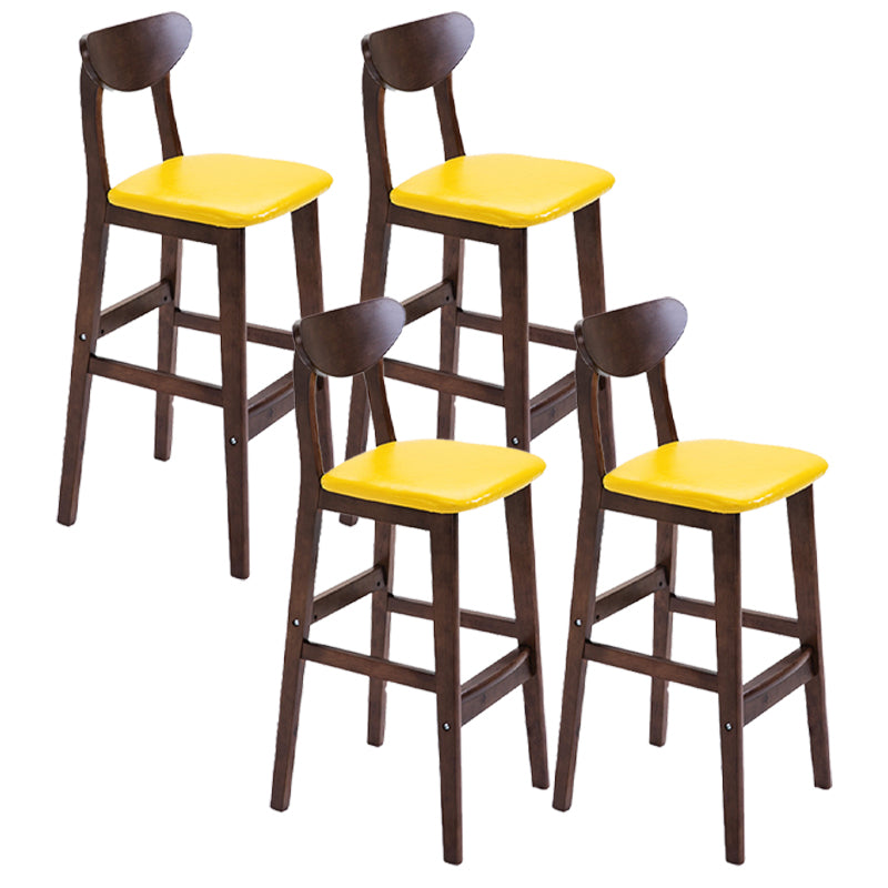 Scandinavian Counter Height Stools Living Room Barstools with Solid Wood