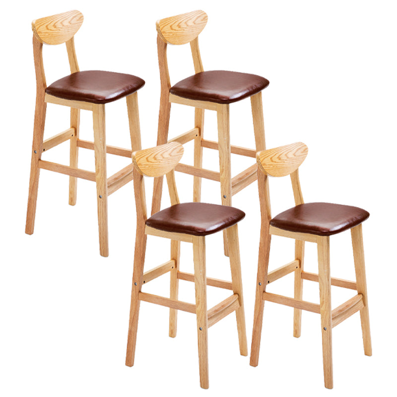Scandinavian Counter Height Stools Living Room Barstools with Solid Wood