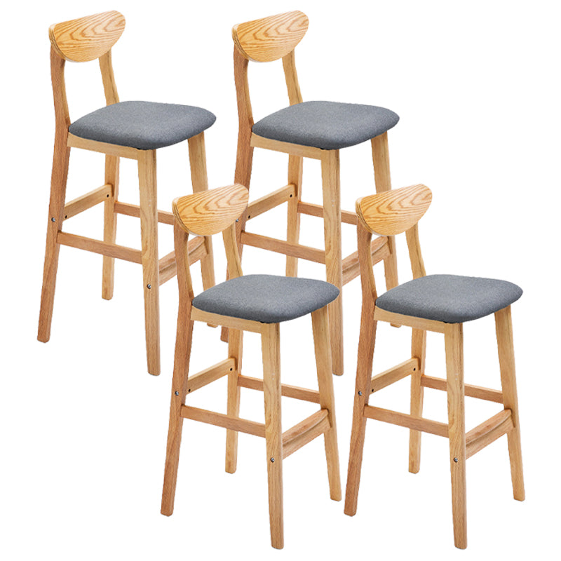 Scandinavian Counter Height Stools Living Room Barstools with Solid Wood
