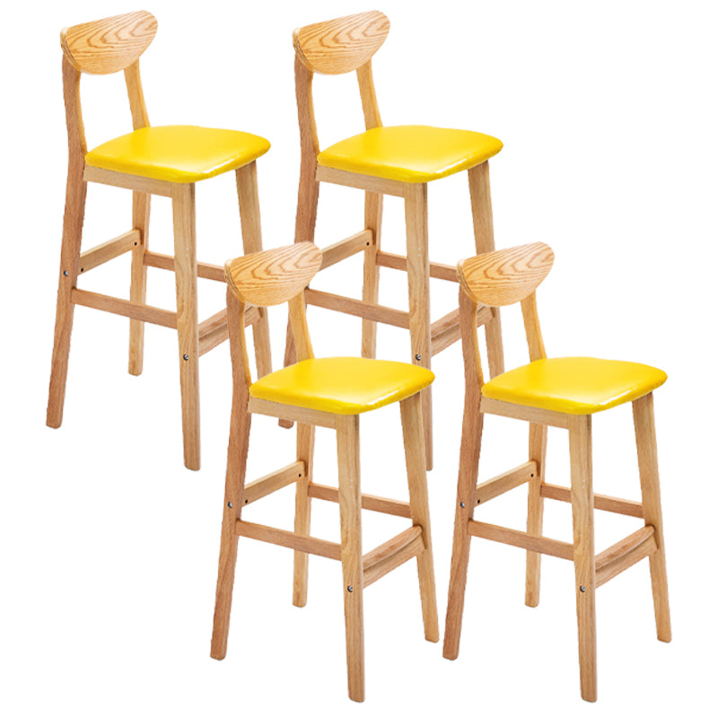 Scandinavian Counter Height Stools Living Room Barstools with Solid Wood