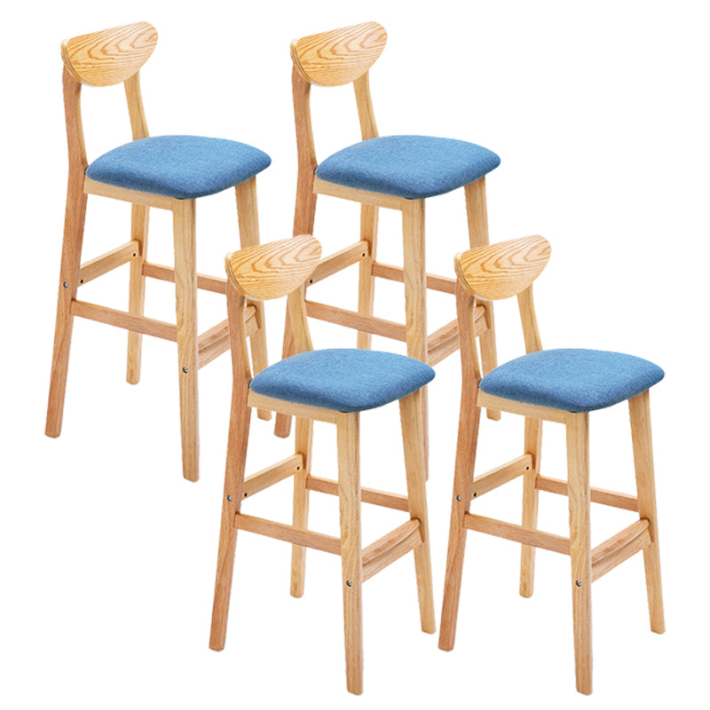 Scandinavian Counter Height Stools Living Room Barstools with Solid Wood