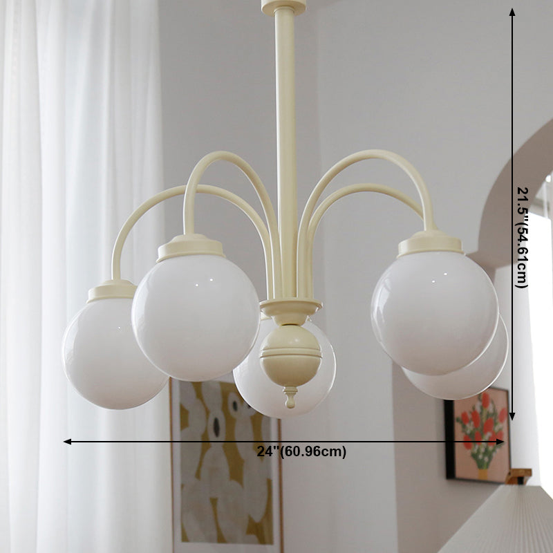 Glass Simplicity Style Chandelier Globe Multi Light Hanging Light for Restaurant