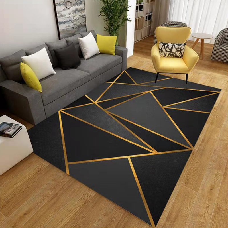 Gold Feather Carpet Polyester Simplicity Carpet Stain Resistant Carpet for Home Decor
