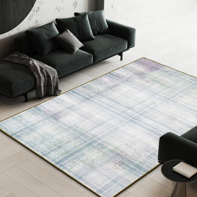 Contemporary Wabi-sabi Rug Simple Color Carpet Polyester Non-Slip Backing Rug