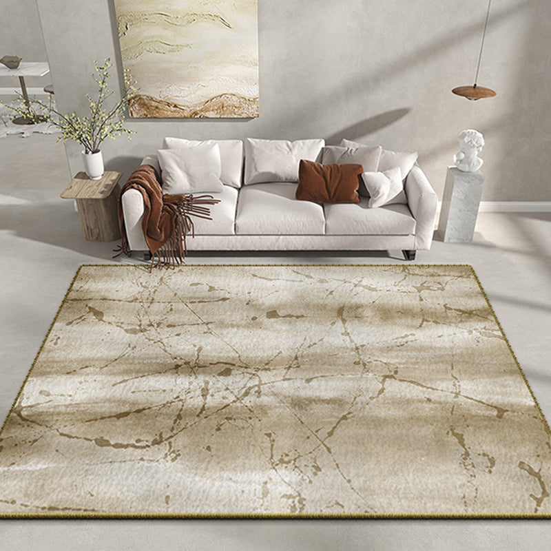 Contemporary Wabi-sabi Rug Simple Color Carpet Polyester Non-Slip Backing Rug
