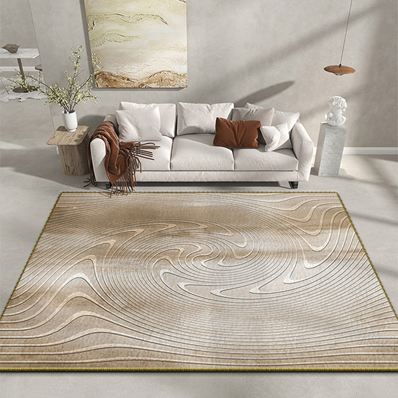 Contemporary Wabi-sabi Rug Simple Color Carpet Polyester Non-Slip Backing Rug