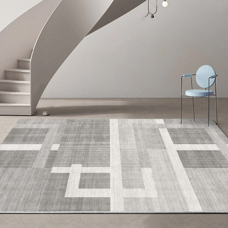Tapis graphique gris wabi