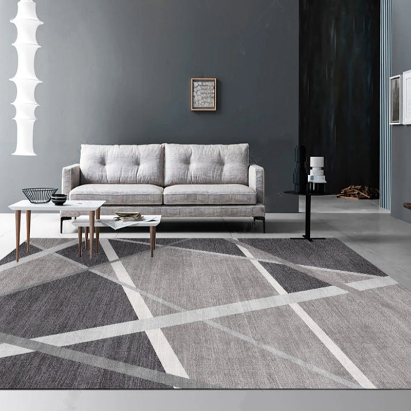 Tapis graphique gris wabi
