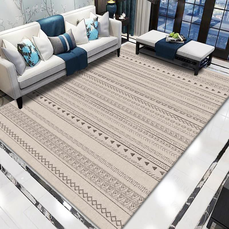 Vintage Bohemian Carpet Americana Pattern Polyester Area Rug Anti-Slip Indoor Rug