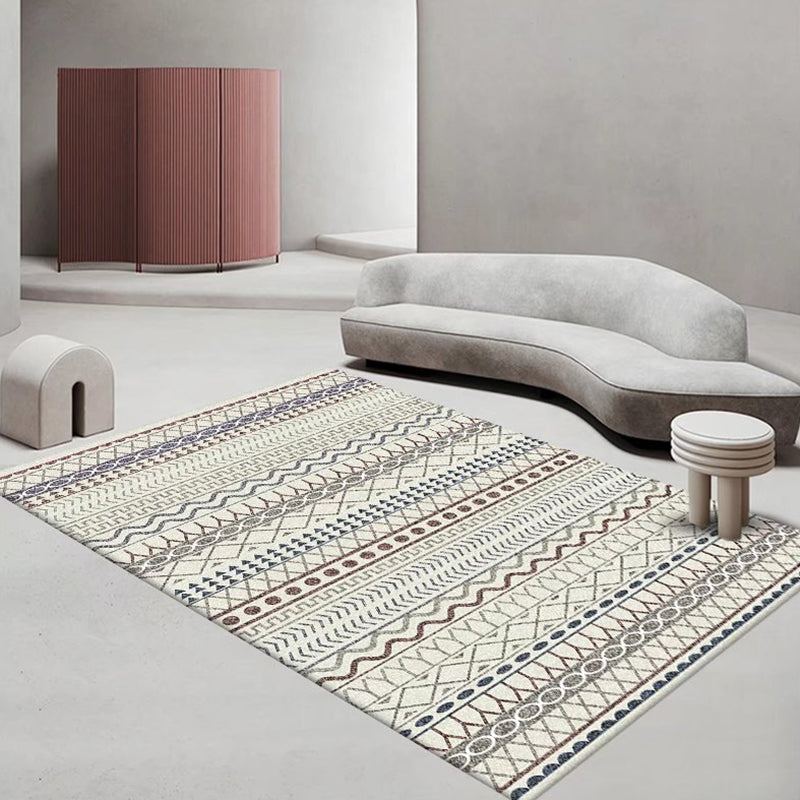 Marokko Teppich Polyester Traditioneller Teppichfleckfest für Wohnzimmer