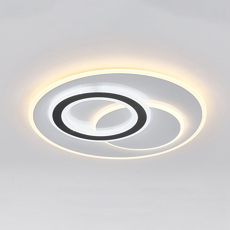 Geometry Shape LED Ceiling Lamp Modern Iron 3 Lights Flush Mount for Bedroom